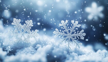 Festive Snowflakes: A Winter Wonderland Of Snow Flurries, Flakes, And Heavy Snowfall In Various Shapes And Forms