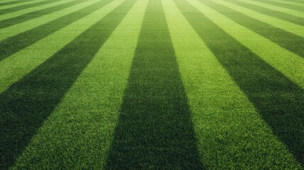 Turf Sports Aesthetic concept. Lush green striped grass with a textured surface.