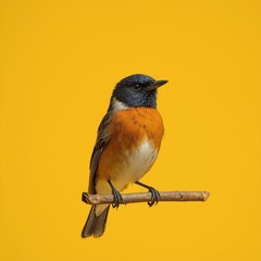 robin perched on a branch