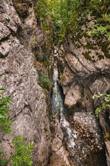 Grunas Canyon Deep Rocky Gorge in Albania