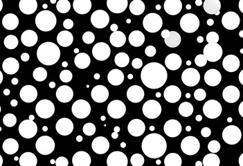 Abstract seamless black and white large polka dot pattern  High contrast graphic texture,  high contrast,  monochrome