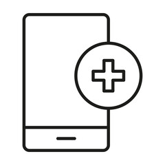 Fototapeta premium mobile healthcare vector icon