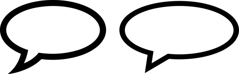 Two empty speech bubbles side by side