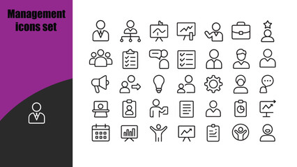 Management icons set