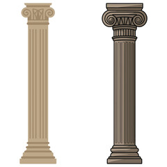 Obraz premium classic column isolated on white