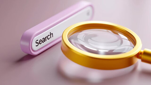 Digital marketing solutions for business growth involve integrating powerful seo. magnifying glass over search bar symbolizes this crucial online discovery process for better results