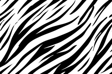 zebra seamless pattern. black and white stripped background. abstract organic pattern. vector background for fabric design, wrapping paper, textile and wallpaper.