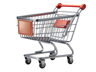 shopping cart with clipping path