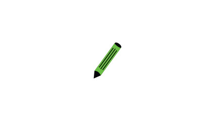 Green Marker Leaning Slightly with Black Accents and Lines Provides a Minimalist and Clean Aesthetic Look Great