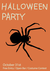 Halloween poster with spider