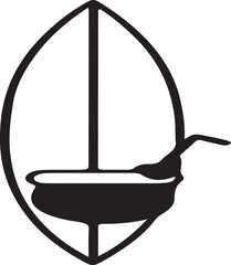 A swimming board   composition with bold color accents