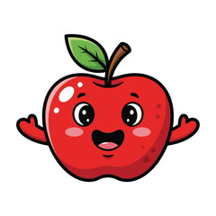 red apple cartoon
