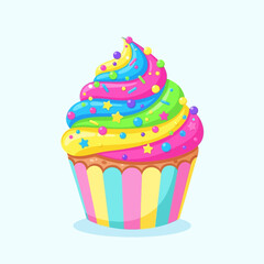 cupcake isolated on white background