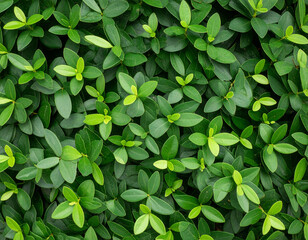 Lush Green Leaves Close-up Background