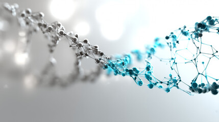 Abstract DNA strand representation — a visually striking depiction of molecular structure that embodies the essence of life and science


