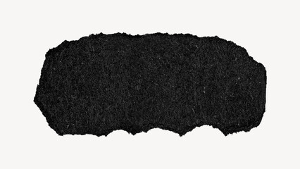 Black torn paper scrap with copy space