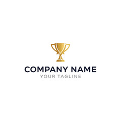 vector illustration of a gold trophy