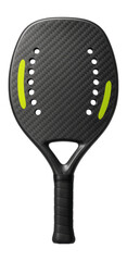 Beach tennis racket with a lightweight carbon frame and anti-slip handle for sunny conditions