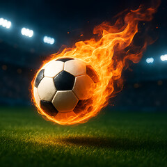 soccer ball in fire