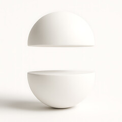 white bowl on black background