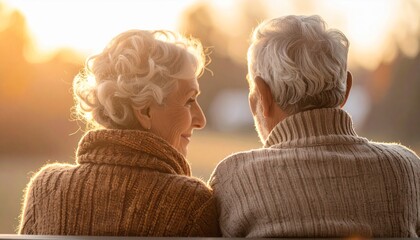 An elderly couple enjoys time together outdoors