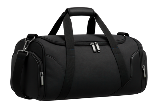 Canvas duffel bag with side pockets for gym and sports activities