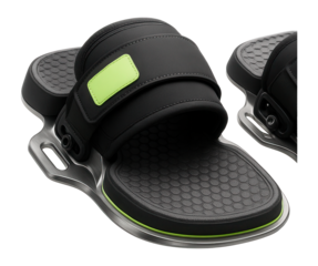 Aluminum kiteboard foot bindings with neoprene pads for kite surfing