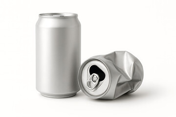 aluminum can isolated on white