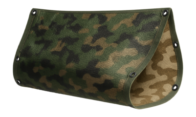 Reversible camo net with woodland on one side and desert on the other