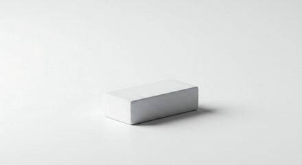 Minimalist White Brick on Seamless White Background: A Study in Simplicity and Geometry for Mockups and Presentations