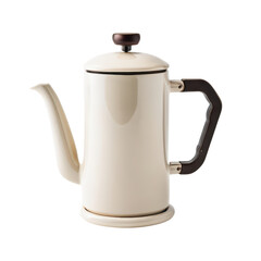 Obraz premium Elegant Cream Color French Press Coffee Maker for Stylish Brewing