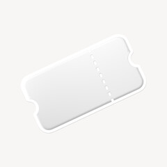 Discount coupon, 3D white border design