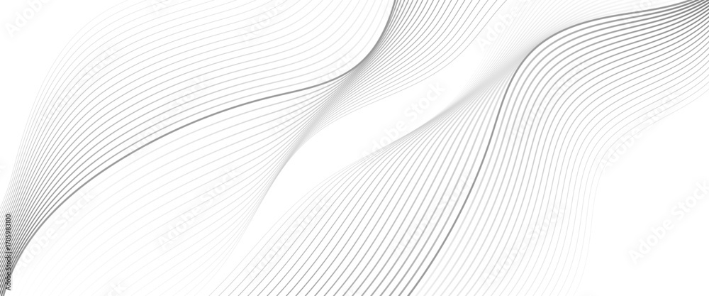 Wall mural vector abstract line wave curve lines composition
