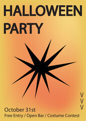 Halloween modern party poster