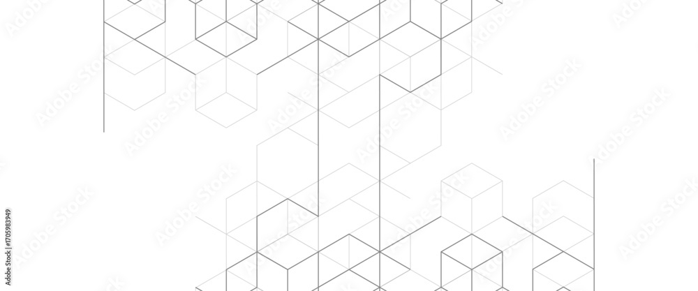 Wall mural vector abstract minimal futuristic tech geometric line technology concept background