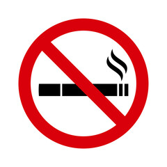 Minimalist no smoking signs vector illustration