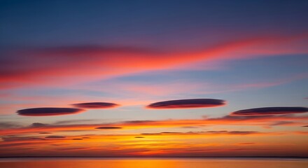 Sunset Sky with Clouds.