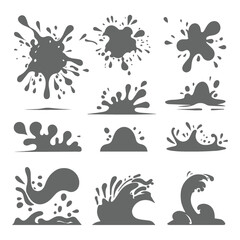 Collection of wave Silhouettes