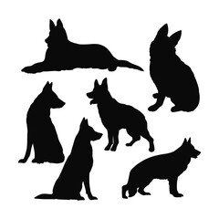 Dog Silhouette in Solid Black Vector Style for Pets, Animals, and Graphic Design