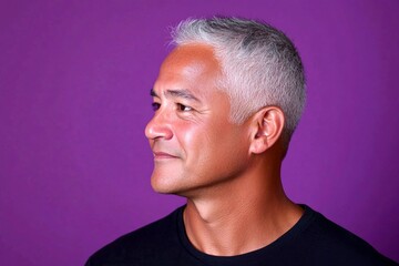 Fototapeta premium A fashionable and chic male posing elegantly. A graceful mature