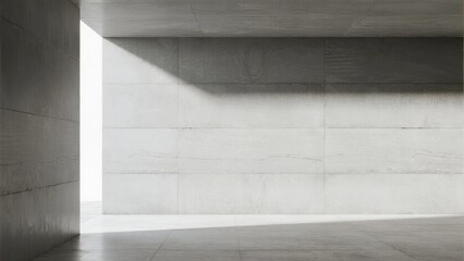 Minimalist Concrete Interior with Natural Light