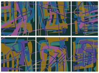 Minimal abstract image for printing. Picture for modern interiors. The picture is painted by hand on a tablet. © neurostructure