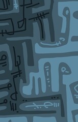 Minimal abstract image for printing. Picture for modern interiors. The picture is painted by hand on a tablet. © neurostructure