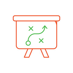 Strategy icon with white background vector stock illustration