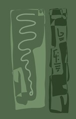 Minimal abstract image for printing. Picture for modern interiors. The picture is painted by hand on a tablet. © neurostructure