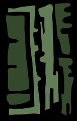 Minimal abstract image for printing. Picture for modern interiors. The picture is painted by hand on a tablet. © neurostructure