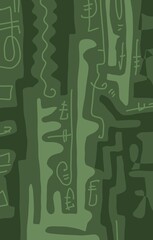 Minimal abstract image for printing. Picture for modern interiors. The picture is painted by hand on a tablet. © neurostructure