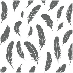 Collection of Feather Silhouettes