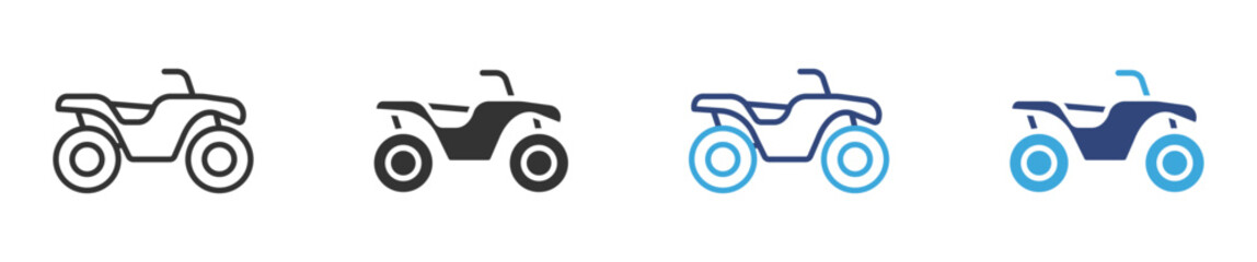 Off-Road Vehicle  icon set in outline and flat style ,  all-terrain vehicle icon , vector illustration. © Habiba Anika