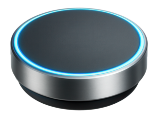 Proximity sensor shaped like a small disc with an LED indicator ring